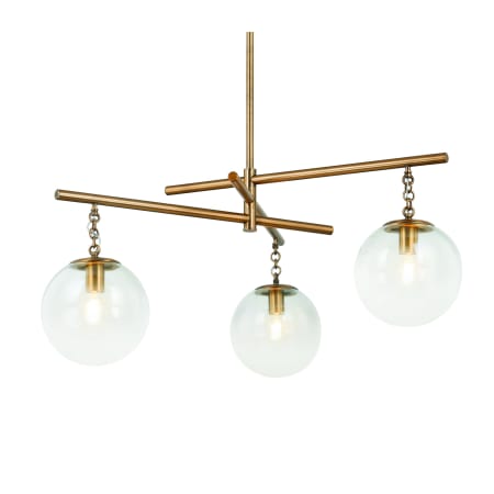Troy Lighting Wade 3 Light 44" Wide Chandelier Patina Brass