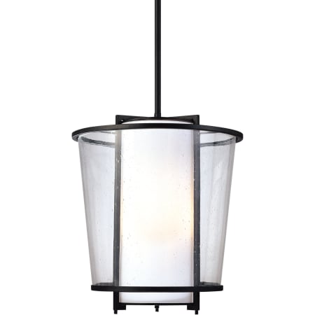Troy Lighting Bennington 3 Light Pendant with Seedy Glass Forged Bronze