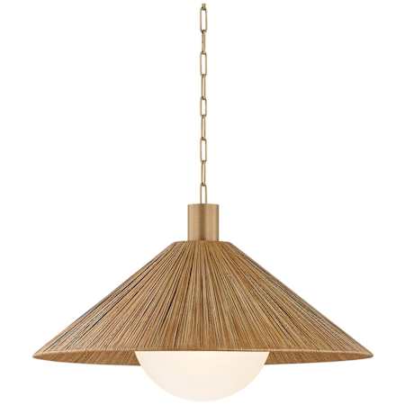Troy Lighting Woodside 32" Wide Pendant Patina Brass