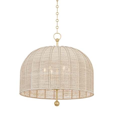 Troy Lighting Lonnie 6 Light 28" Wide LED Pendant Vintage Gold Leaf