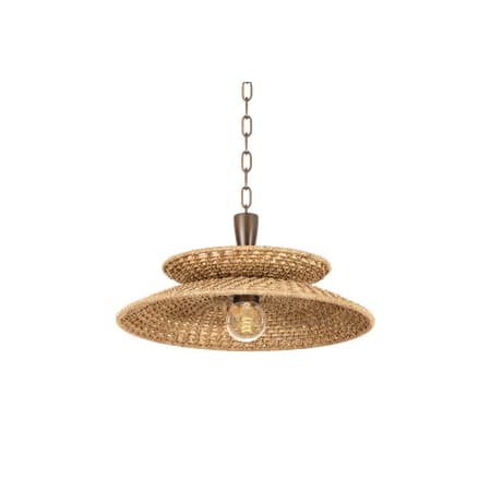 Troy Lighting Landry 20" Wide Wood Pendant Bronze Leaf