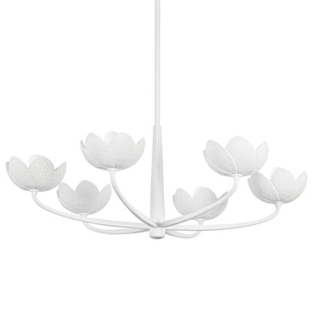 Troy Lighting Arcata 6 Light 40" Wide Chandelier Gesso White
