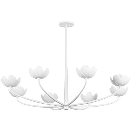 Troy Lighting Arcata 8 Light 55" Wide Chandelier Gesso White