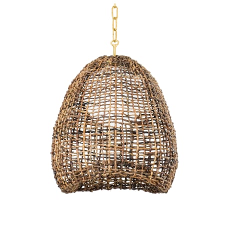 Troy Lighting Maester 16" Wide Woven Abaca Pendant Vintage Gold Leaf