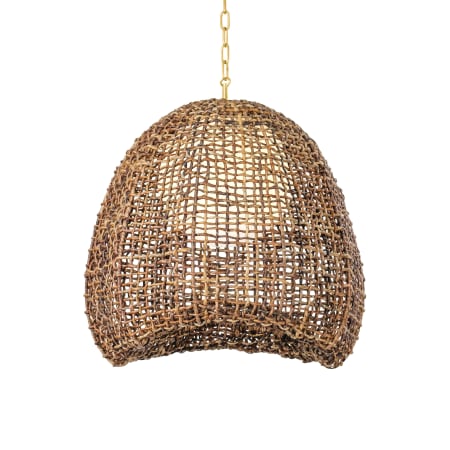Troy Lighting Maester 24" Wide Woven Abaca Pendant Vintage Gold Leaf