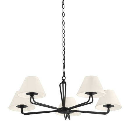 Troy Lighting Ozias 5 Light 36" Wide Chandelier Iron Black