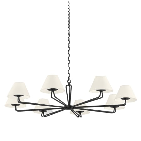 Troy Lighting Ozias 8 Light 50" Wide Chandelier Iron Black