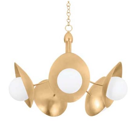 Troy Lighting Olson 5 Light 39" Wide Chandelier Vintage Gold Leaf