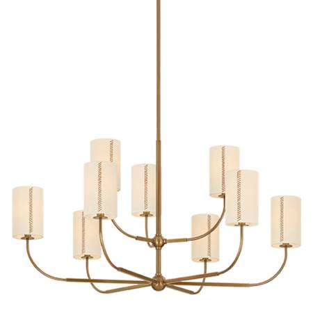 Troy Lighting Teddy 9 Light 42" Wide LED Chandelier Patina Brass