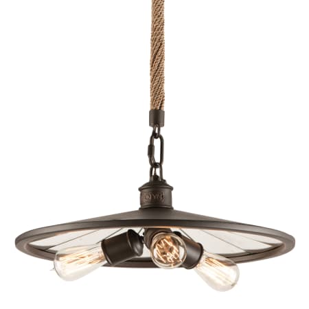 Troy Lighting Brooklyn 3 Light Industrial Pendant Brooklyn Bronze