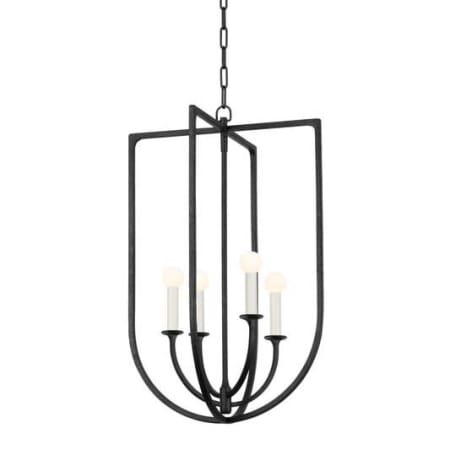 Troy Lighting Kael 4 Light 18" Wide Pillar Candle Pendant Black Iron