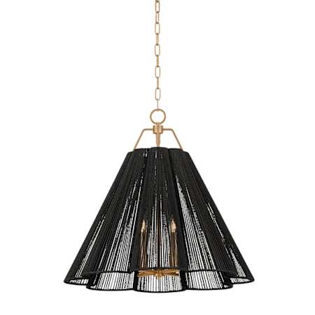 Troy Lighting Sonoma 4 Light 28" Wide LED Pendant Patina Gold Leaf