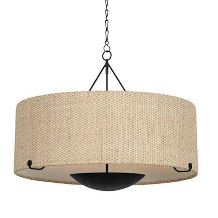Troy Lighting Elias 6 Light 38" Wide Drum Chandelier Forged Iron