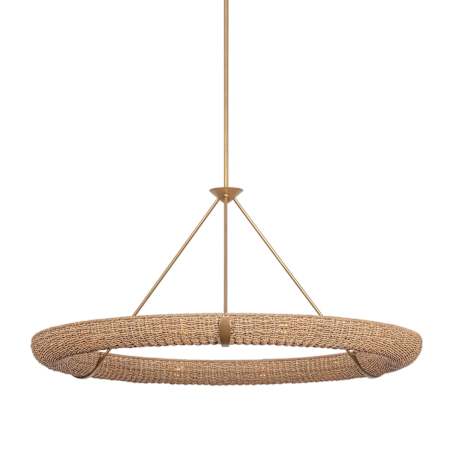 Troy Lighting Floyd 12 Light 52" Wide Ring Chandelier Patina Gold Leaf
