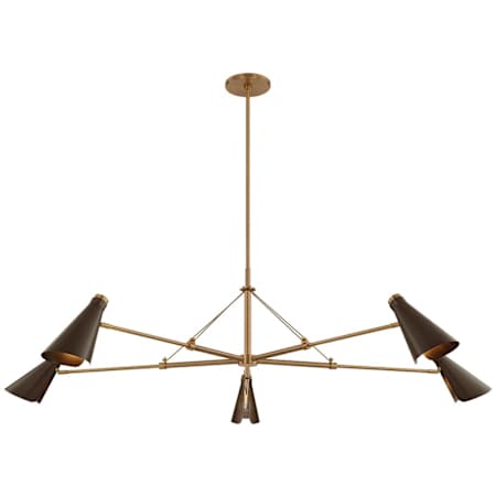 Troy Lighting Andersen 5 Light 70" Wide LED Chandelier Patina Brass / Bronze