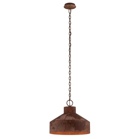 Troy Lighting Rise & Shine 3 Light 18" Wide Hand Worked Pendant with Rust Metal Shade Rust Patina