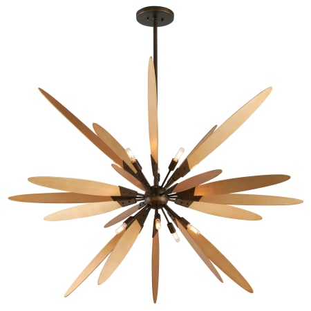 Troy Lighting Dragonfly 10 Light 60" Wide Hand Crafted Pendant Bronze with Satin Leaf