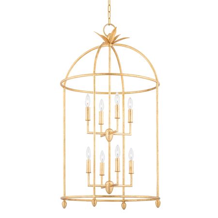 Troy Lighting Brooks 8 Light 24" Wide Taper Candle Chandelier Vintage Gold Leaf