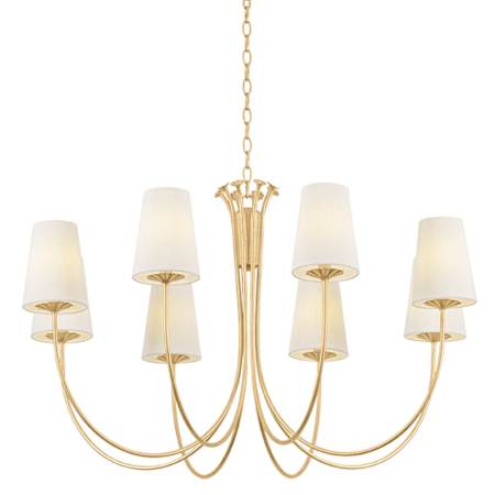 Troy Lighting Weiland 8 Light 40" Wide LED Chandelier Vintage Gold Leaf