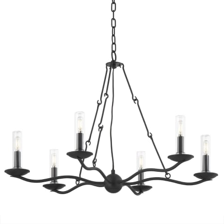 Troy Lighting Sawyer 6 Light 36" Wide Chandelier Forged Iron