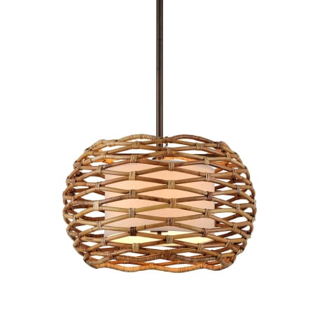 Troy Lighting Balboa 6 Light 28" Wide Pendant Bronze / Natural
