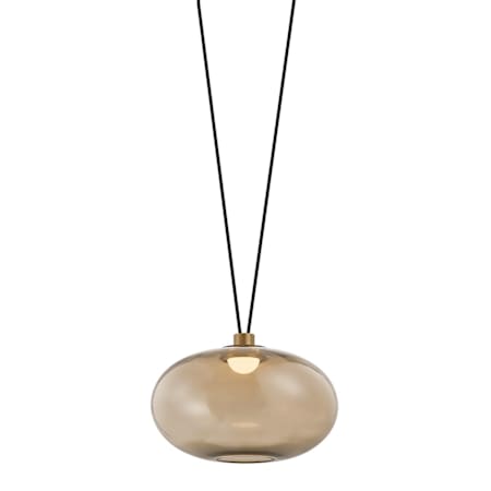 Troy Lighting Walz 14" Wide LED Pendant Patina Brass