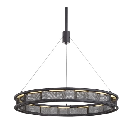 Troy Lighting Fuze Single Light 29" Wide LED Ring Chandelier Modern Bronze