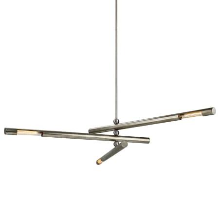 Troy Lighting Hendrix 3 Light 62" Wide Multi Light Pendant Silver Leaf with Nickel Accents