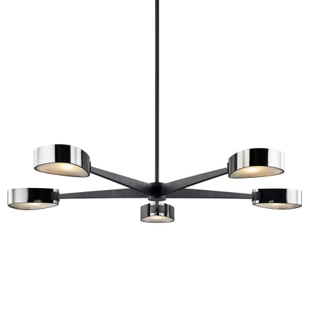 Troy Lighting Allisio 5 Light 49" Wide Chandelier Carbide Black / Black Chrome