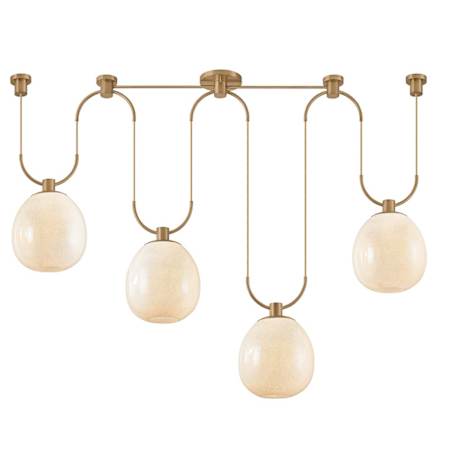 Troy Lighting Jove 4 Light 58" Wide Abstract Chandelier Patina Brass