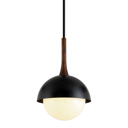 Troy Lighting Cadet 15" Wide Pendant Black / Natural Acacia