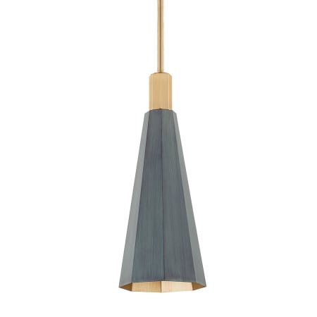 Troy Lighting Huntley 8" Wide Mini Pendant Patina Brass / Brushed Matte Verde