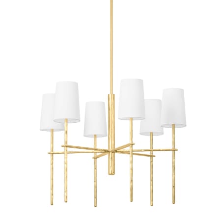 Troy Lighting River 6 Light 28" Wide Chandelier Vintage Gold Leaf
