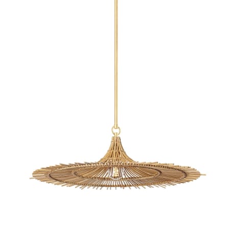Troy Lighting Costa Mesa 32" Wide Wood Pendant Vintage Gold Leaf