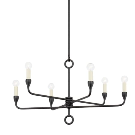 Troy Lighting Orson 6 Light 31" Wide Candle Style Chandelier Black Iron