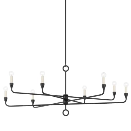 Troy Lighting Orson 8 Light 42" Wide Candle Style Chandelier Black Iron