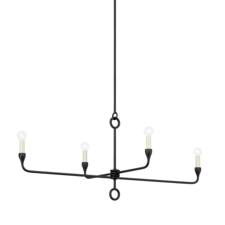 Troy Lighting Orson 4 Light 44" Wide Linear Pendant Black Iron