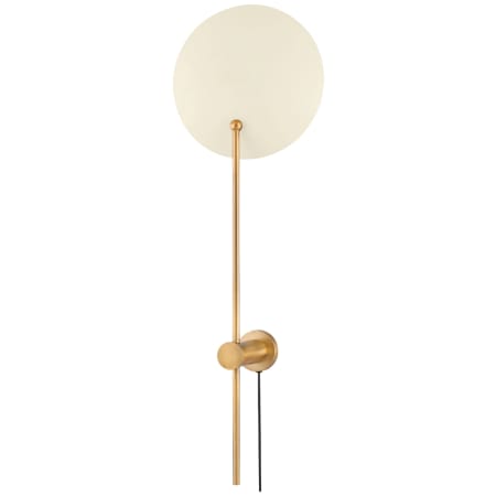 Troy Lighting Leif 31" Tall Plug-In Wall Sconce Patina Brass / Soft Sand