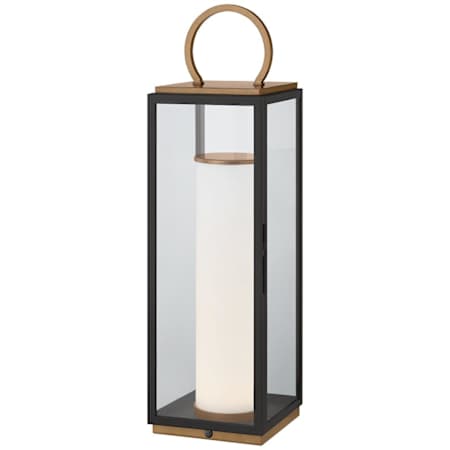 Troy Lighting Gareth 29" Tall LED Accent Table Lamp Patina Brass / Textured Black