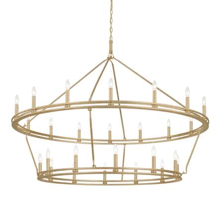 Troy Lighting Sutton 28 Light 61" Wide Taper Candle Chandelier - Champagne Silver Leaf Champagne Silver Leaf