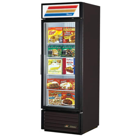 True 23 Cu. Ft. Glass Swing Door Merchandiser Freezer Black