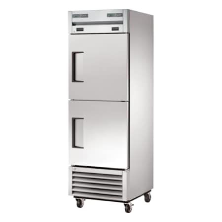 True 115v Commercial Refrigerator Freezer One Section Solid Right Hinge Doors with Bottom Compressor Stainless Steel