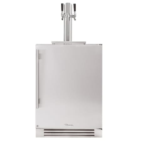 Finish: True Residential 24 Inch Wide Built-In Double Tap Kegerator Solid Stainless