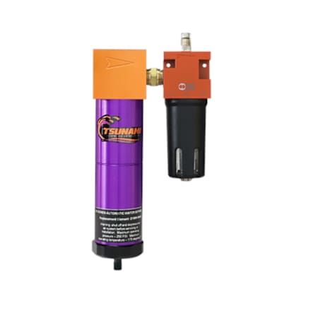 Tsunami Compressed Air Filtration Package #1 - 1/4" Water Separator and Lubricator (20 CFM) N/A