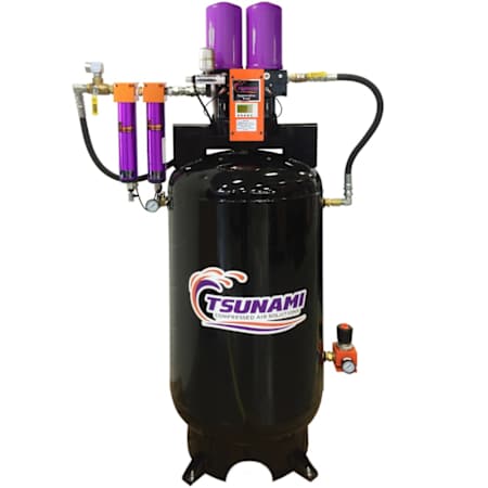 Tsunami Compressed Air 1" Ultra Series 10-HP 80-Gallon Tank Mounted Regenerative Dryer (40 CFM) with Moisture Minder Pneumatic Drain N/A