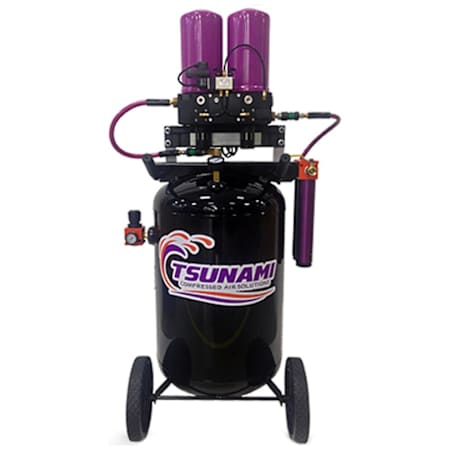 Tsunami Compressed Air Rove 10-HP 30-Gallon Mobile Regenerative Air Dryer (40 CFM) with Moisture Minder Pneumatic Drain (120V) N/A