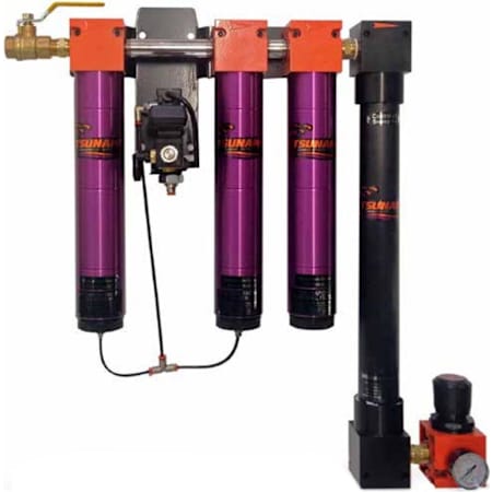 Tsunami Compressed Air 1/4" Precision 3-Stage Membrane Dryer (15 CFM) with Electronic Drain N/A