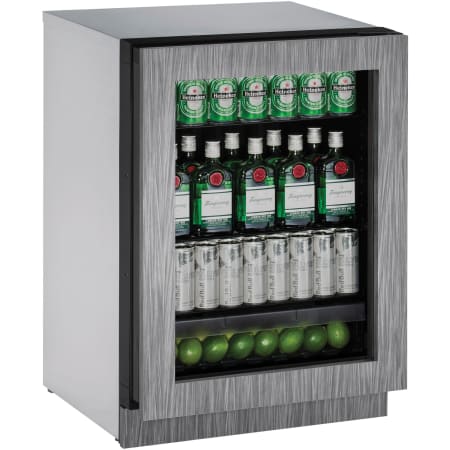U-Line 24 Inch Wide 4.9 Cu. Ft. Compact Refrigerator with Digital Touch Controls and Convection Cooling Panel Ready Glass