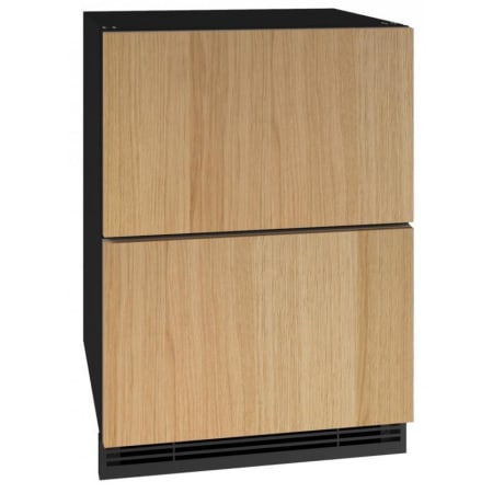 U-Line 1 Class 24 Inch Wide 5.2 Cu. Ft. Energy Star Certified Panel Ready Refrigerator Drawer with LED Lighting Panel Ready