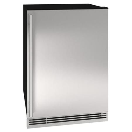 U-Line 1 Class 24 Inch Wide 4.8 Cu. Ft. Energy Star Certified Compact Convertible Refrigerator with Reversible Door Stainless Steel